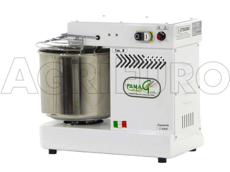 Pétrin à spirale Famag IM 8 à 10 vitesses avec moteur électrique monophasé - 8 KG