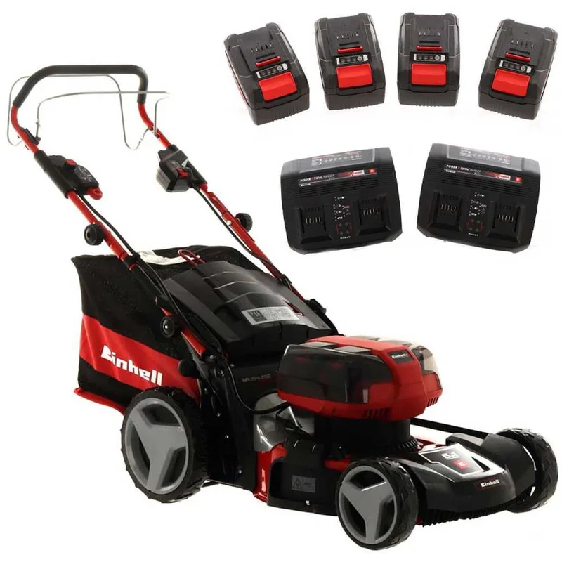 Tondeuse à gazon à batterie Einhell GE-CM 36/47 S HW Li - Tondeuse autotractée 47 cm - 4 X 4Ah