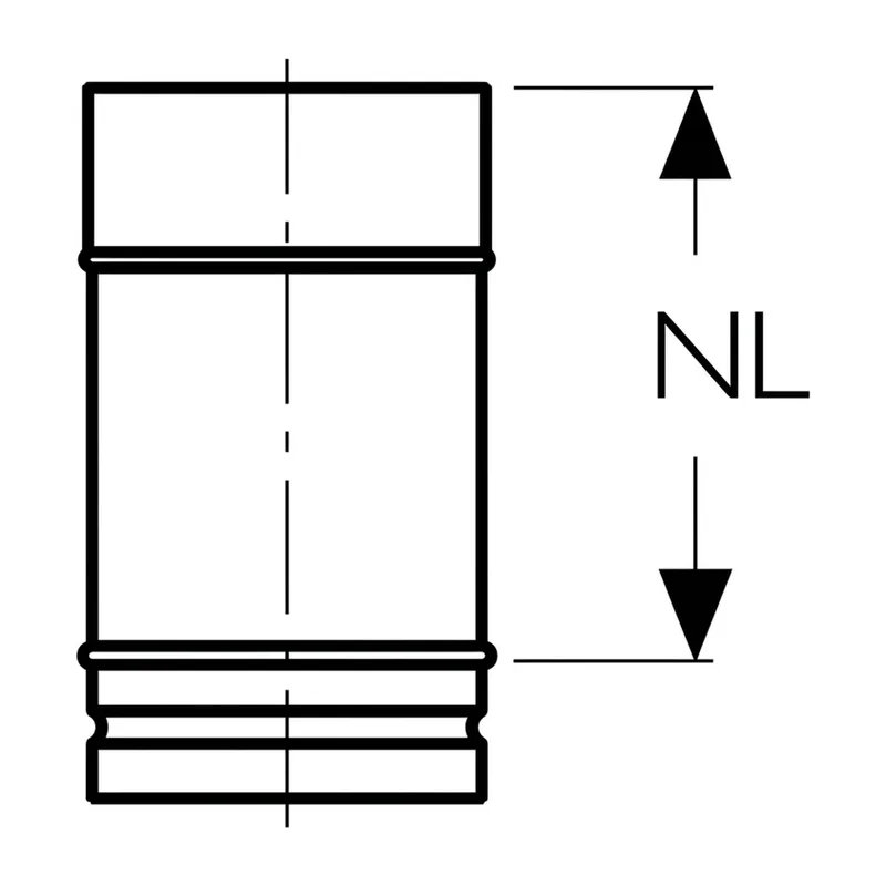 Schiedel Élément de conduit PPL ovale 250 mm Ø 150 mm