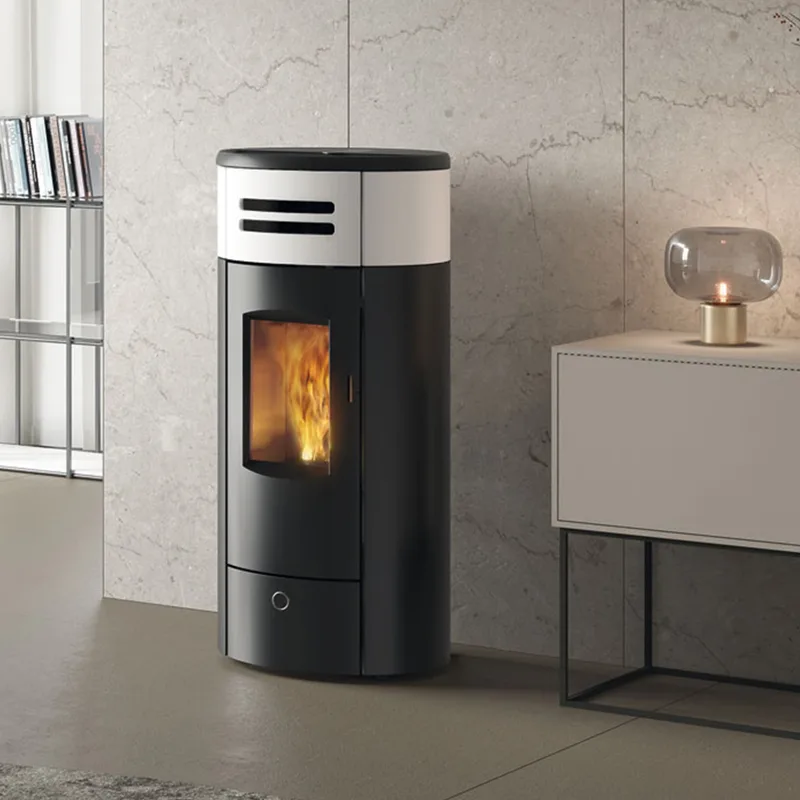 EK63 Yung 130++ Evo Poêle à granulés céramique blanche