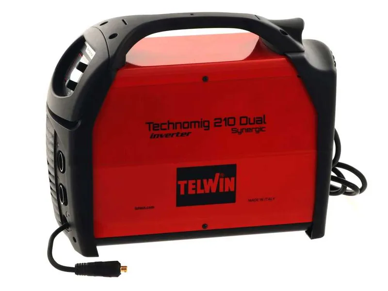 Telwin Technomig 210 Dual Synergic - Poste à souder inverter à fil - Pour mig-mag/flux/brazing/mma/ tig DC-Lift - gaz/no gaz