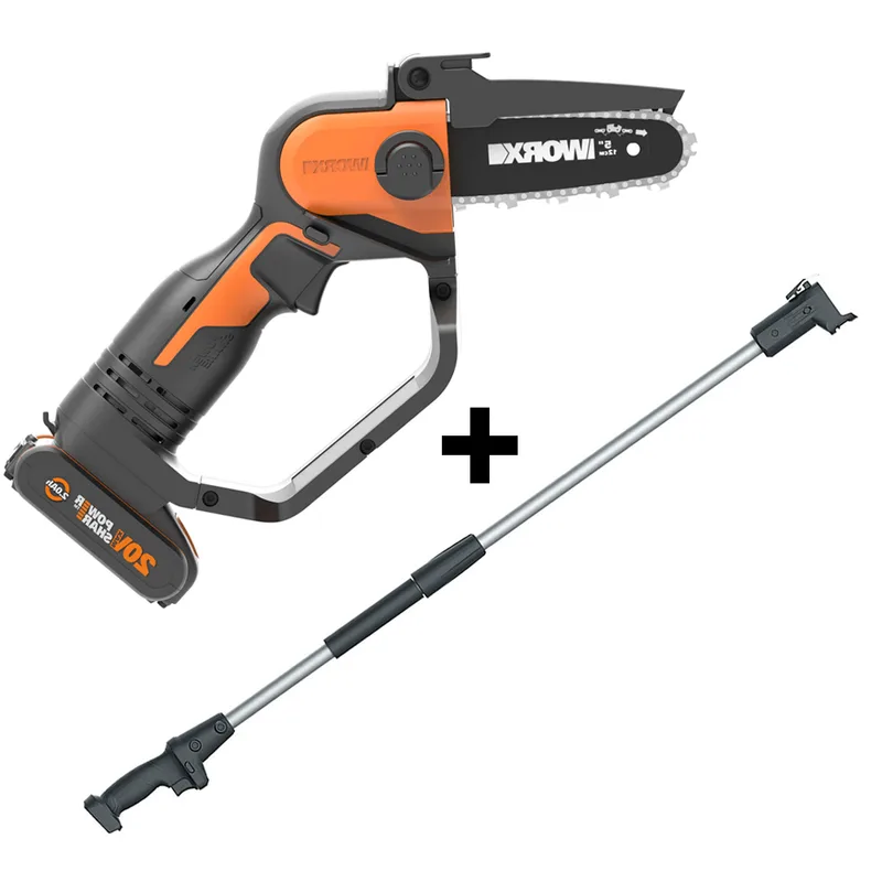 Worx WG324E - Élagueuse sur batterie 20 V 2 Ah + perche de rallonge