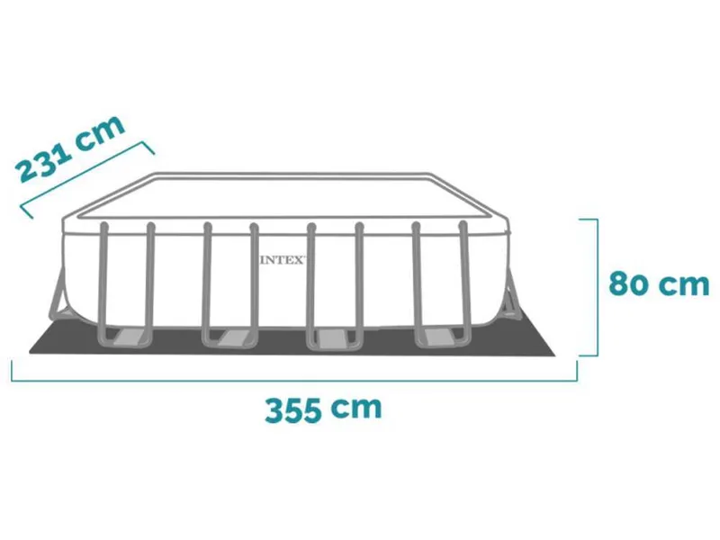 Intex Prisma Frame 26784NP - 300x175x80 cm - Piscine hors-sol + Épurateur et Échelle