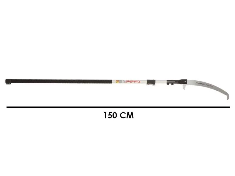 Castellari PO35P+ATO2 - Scie de jardin sur perche ovale en aluminium - 150-240 cm - Lame de 35 cm