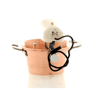 LAR Polentamatic - Chaudron en cuivre électrique martelé pour polenta à base plate 3.5L - 8W max