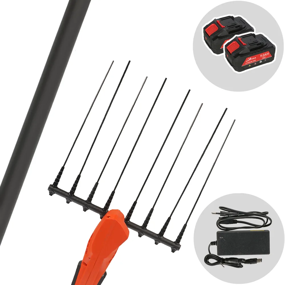 Aima Special ONE Cordless - Peigne vibreur électrique à batterie - Perche fixe en aluminium - 240 cm - 2 x 21 V 9 Ah