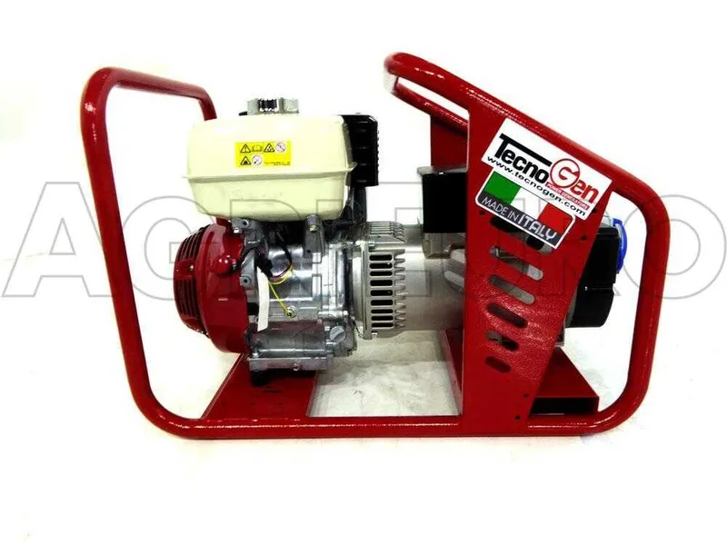 TecnoGen H8000 AVR - Groupe électrogène 5.3 KW monophasé - Honda GX 390 - alternateur italien