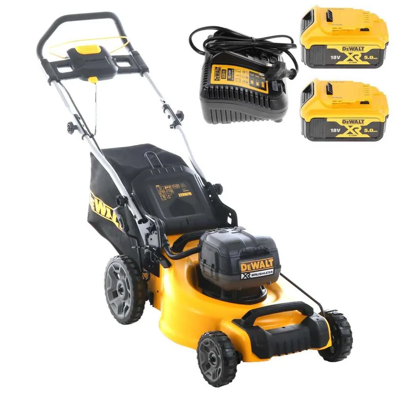 Tondeuse à gazon sur batterie DeWalt DCMW564P2-QW -2 Batteries 18V/5Ah - Largeur de coupe 48 cm
