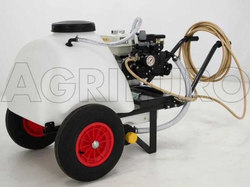 Groupe motopompe de pulvérisation Comet APS 41 - Honda GX 160 et chariot avec cuve 120 L