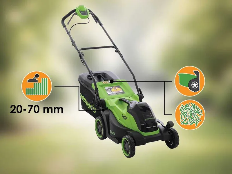 Greenworks LM3604 - Tondeuse à gazon sans fil 40 V - sans batteries ni chargeur