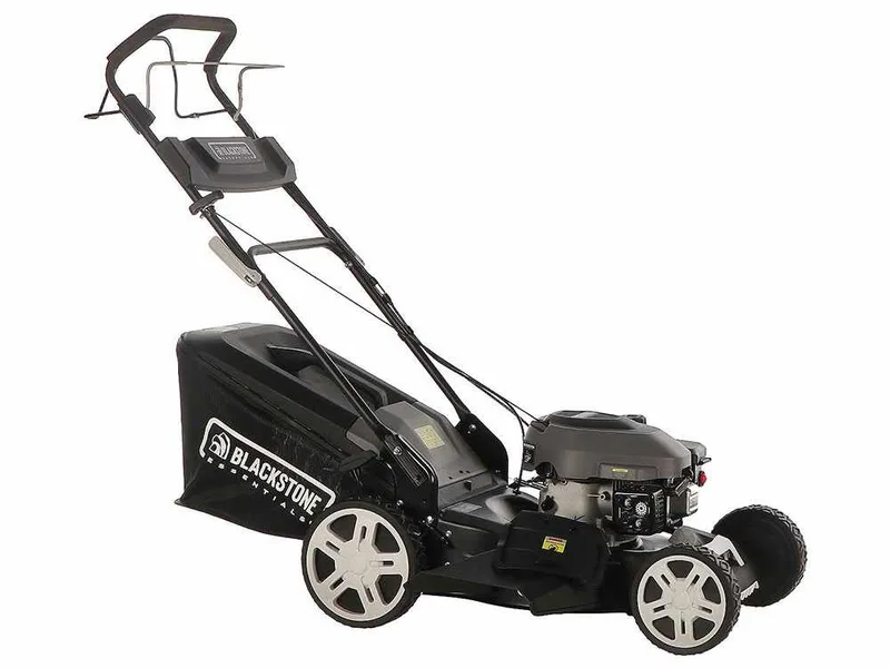 Blackstone Essentials ESP 460-180 - Tondeuse à gazon thermique tractée - 4 en 1 - Moteur thermique de 180 cc