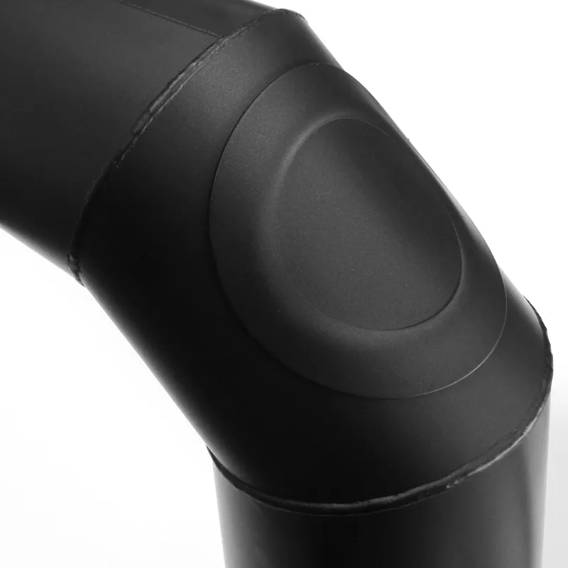 Raik Basic ensemble de coudes de tuyau de fumée 120mm noir 3 pièces - soudé pour tuyau de fumée / conduit de fumée