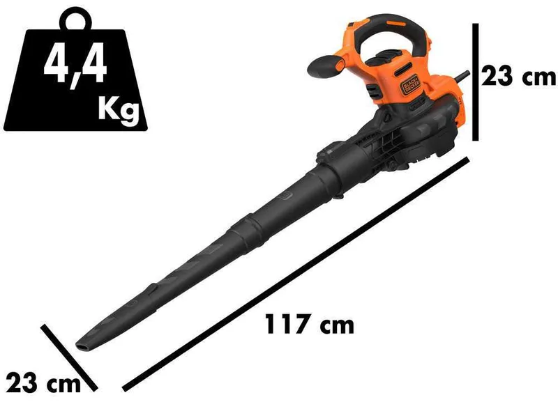 Black & Decker BEBLV301-QS - Souffleur aspirateur électrique à feuilles 3 en 1
