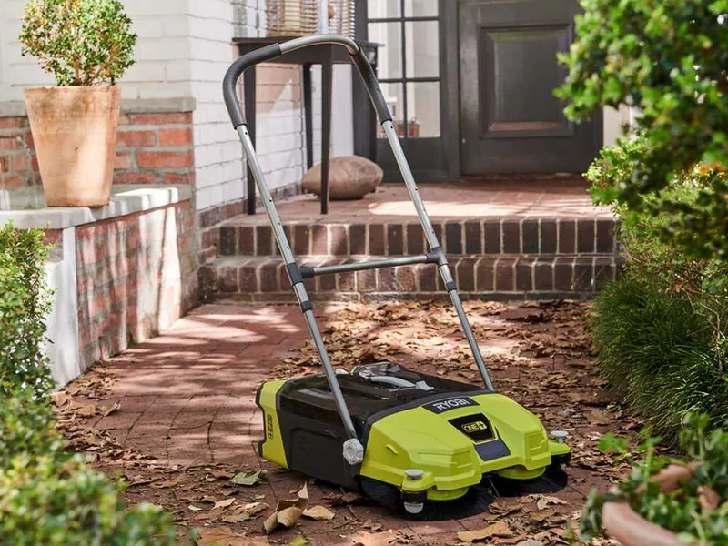 Ryobi R18SW3-0 - 18V - Balayeuse à batterie avec bac de ramassage