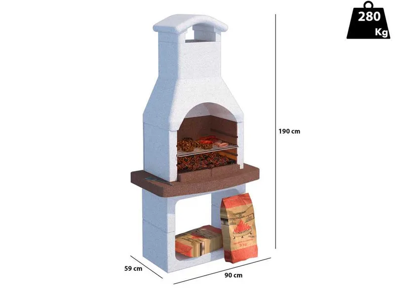 Linea VZ San Remo - Barbecue à charbon en maçonnerie