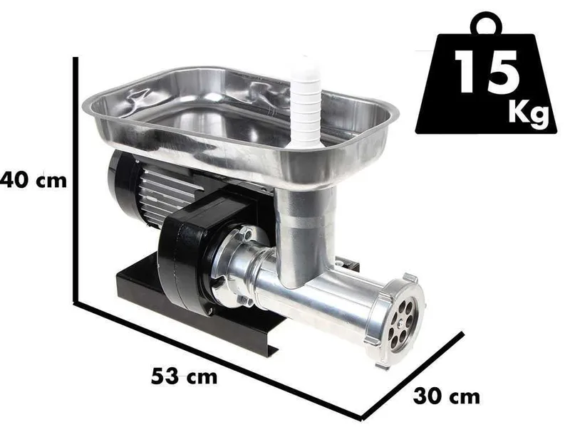 Palumbo Pavi L12 - Hachoir à viande électrique - Corps en aluminium - 0,45 CV