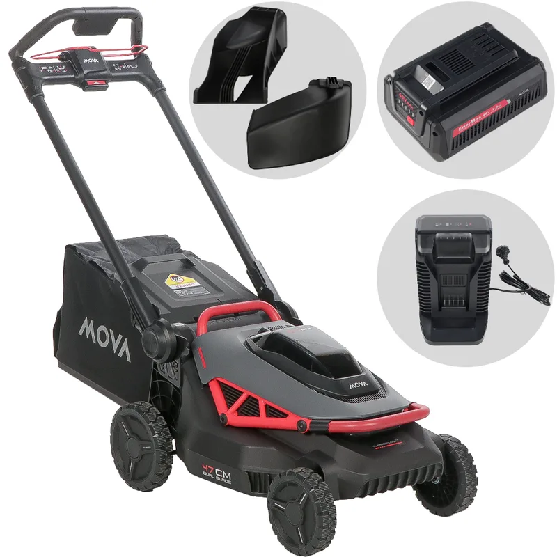MOVA GL620 - Tondeuse à gazon à batterie - 60 V 5 Ah - Coupe 47 cm