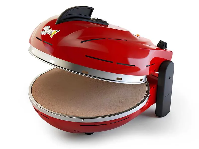 Spice Electronics Diavola Pro V 2.0 Rouge - Four à pizza électrique - Pierre réfractaire Biscotto Casapulla