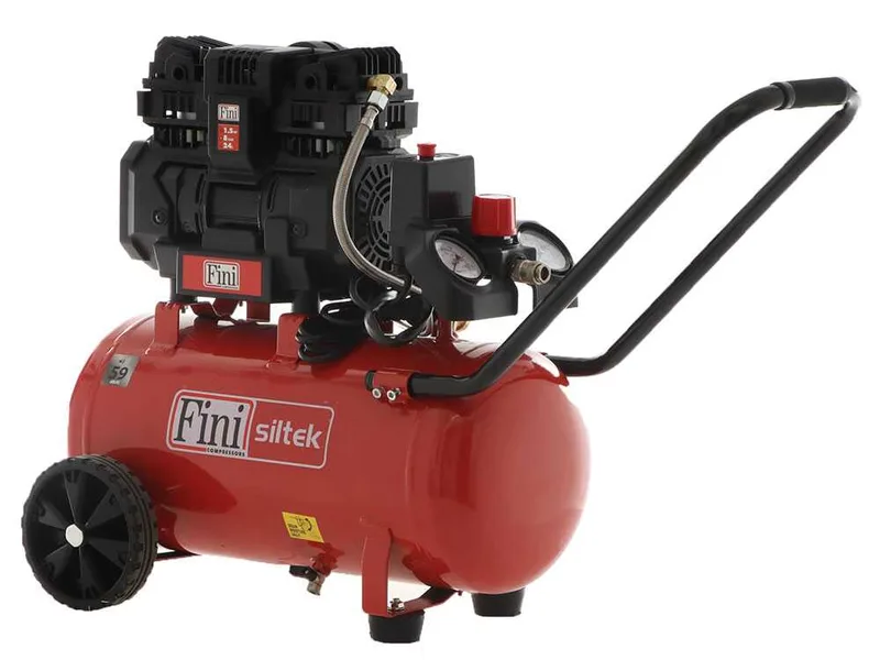 Fini Siltek TB 24 - Compresseur d'air électrique monophasé, oil-less - Moteur 1.5 CV - 24 L