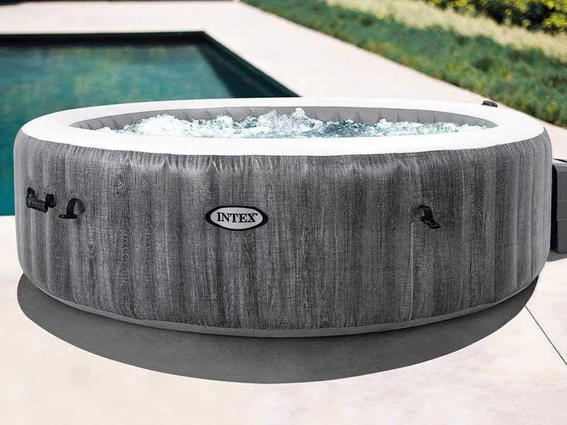 Intex Ronde Greywood Deluxe 28442EX - Ø 216 x 71 cm - Spa gonflable à hydromassage