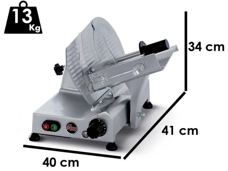 FAC S220 - Trancheuse avec lame de 220 mm - Avec parties hygiéniques - 185 W