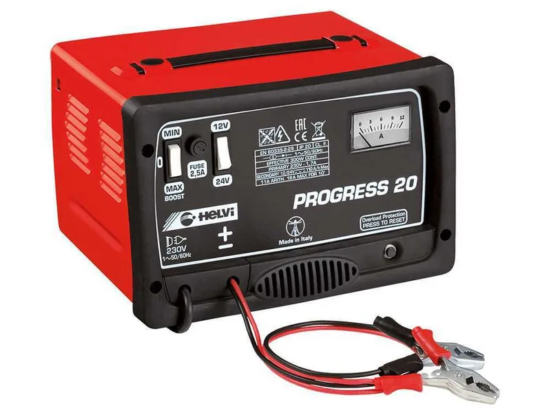 Helvi Progress 20 - Chargeur de batterie - 12/24V - monophasé