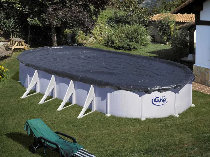 Couverture pour piscines ovales Gre 915 x 470 cm