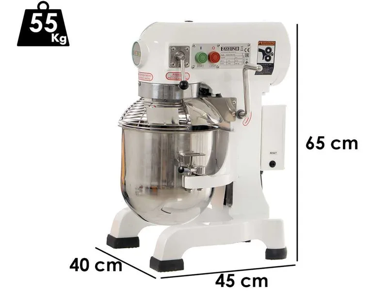 Fimar easyline B10K - Batteur mélangeur planétaire professionnel - Cuve INOX de 10 litres