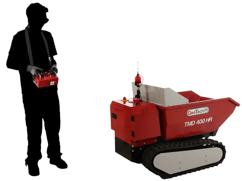 GeoTech Pro TMD 400 HR - Brouette à batterie radiocommandée - Basculement hydraulique - 48V 15Ah