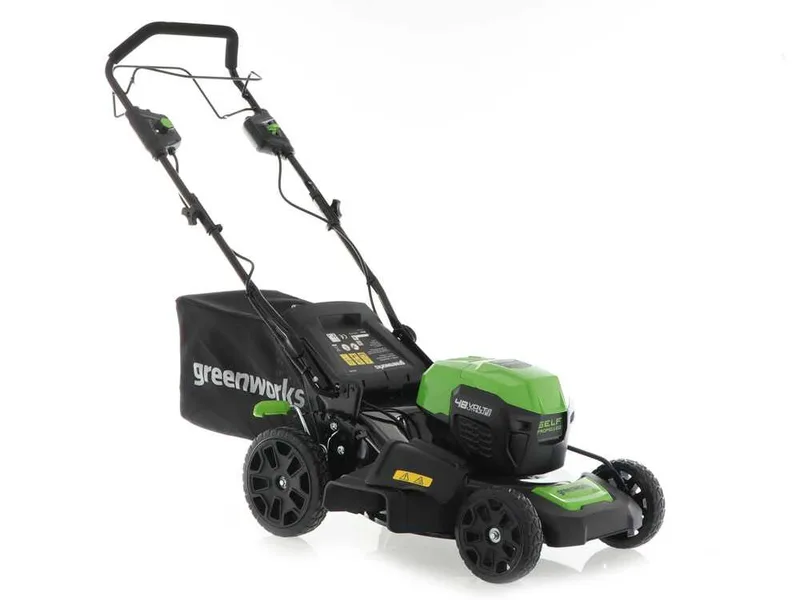Greenworks GD48LM46SP - Tondeuse à gazon autotractée à batterie 48V/4Ah - Coupe 46 cm