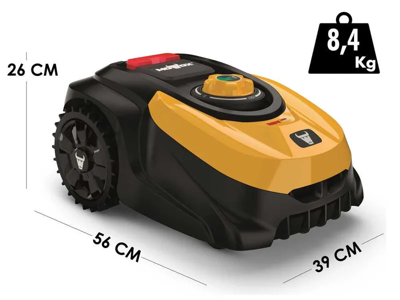 Mowox RM 600 Li BT - Robot tondeuse - Avec fil périphérique - Batterie au lithium 28V 2Ah