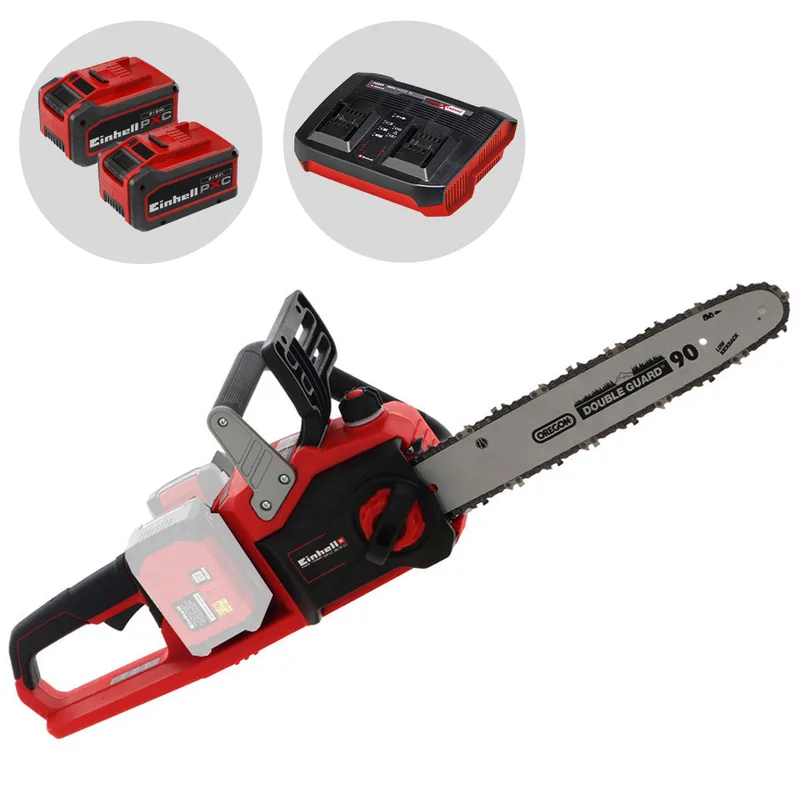 Einhell GE-LC 36/35 Li - Tronçonneuse électrique à batterie 2 x 18 V 5-8 Ah - Guide de 35 cm