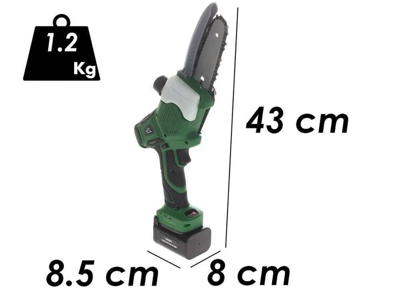 GreenBay TopSaw 5C - Élagueuse à batterie sur perche - 2 batteries de 16,8 V - 2 Ah