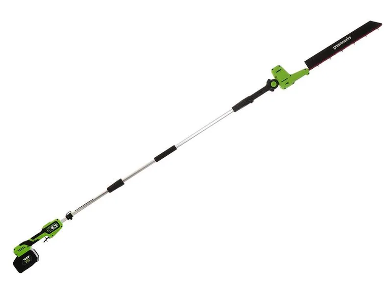 Greenworks G48PHTII - Taille-haie sans fil sur perche de rallonge - 48V 4Ah