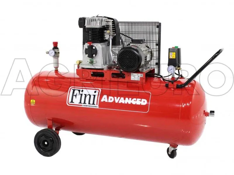 Fini Advanced MK 113-200-4 - Compresseur d'air électrique triphasé à courroie - Moteur 4 CV - 200 L