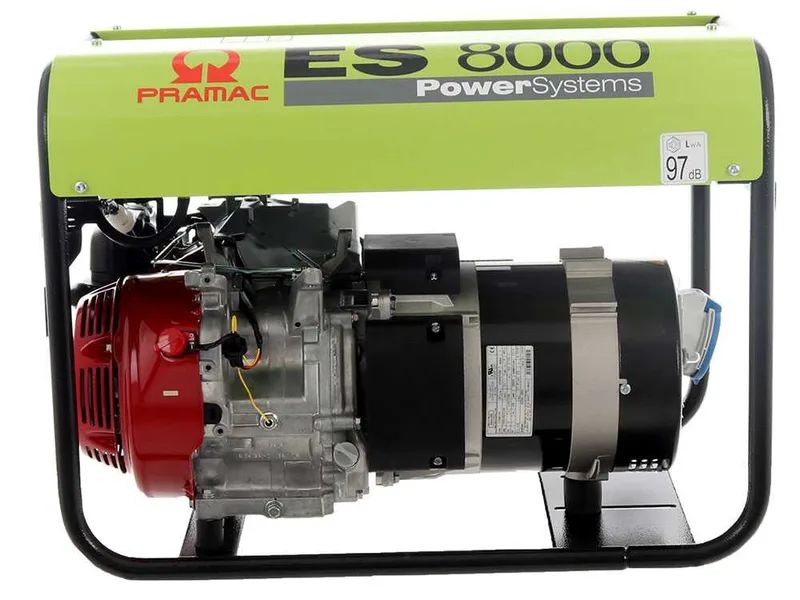 Pramac ES 8000 - Groupe électrogène 6.4 KW monophasé à essence avec moteur Honda GX 390
