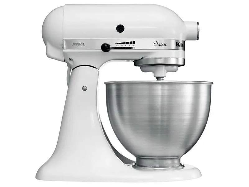 KitchenAid Classic 5K45SS-EWH Blanc - Batteur mélangeur planétaire