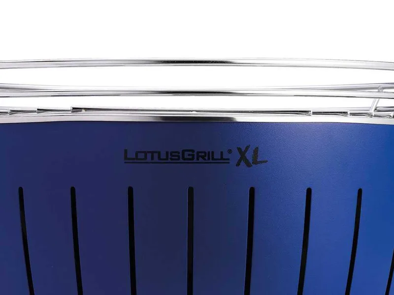 LotusGrill LG G435 U BL - Barbecue portable pour l'extérieur XL - Coque bleue
