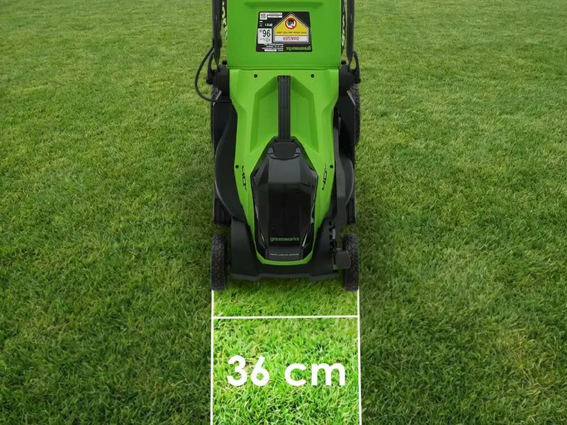 Greenworks LM3604 - Tondeuse à gazon sans fil 40 V - sans batteries ni chargeur