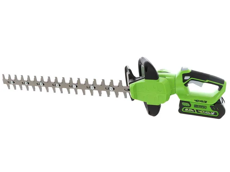Greenworks G40HT - Taille-haie électrique à batterie 40V/2Ah - Lame de 61 cm