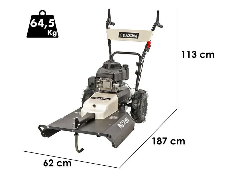Blackstone RMB 58-224 - Tondeuse débroussailleuse thermique - Moteur Loncin LC1P75F 224 cm³