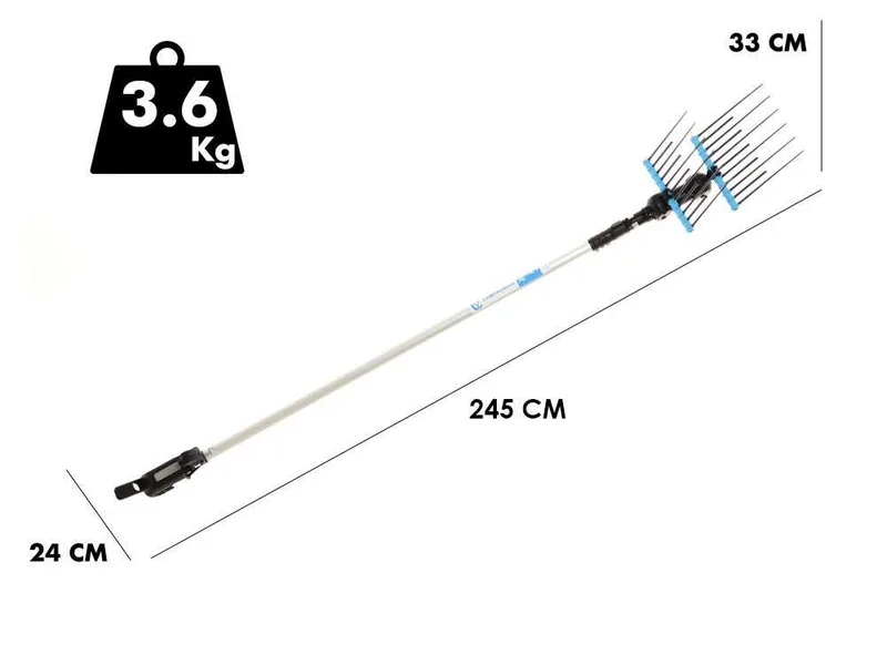 Campagnola Alice STAR ECO - Perche en aluminium - 245 - 330 cm - Peigne vibreur électrique
