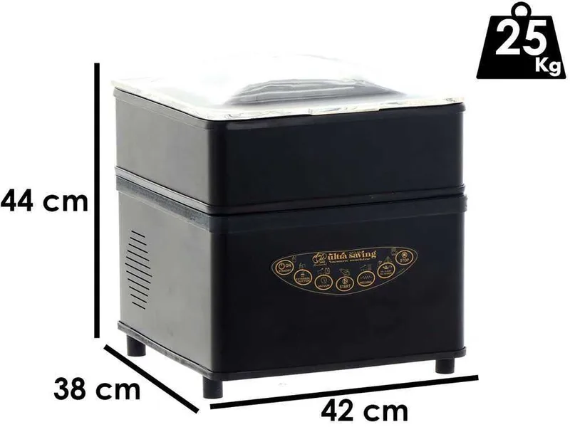 More than chef ULTRASAVING Noire - Machine sous-vide à cloche - Barre soudure de 30 cm