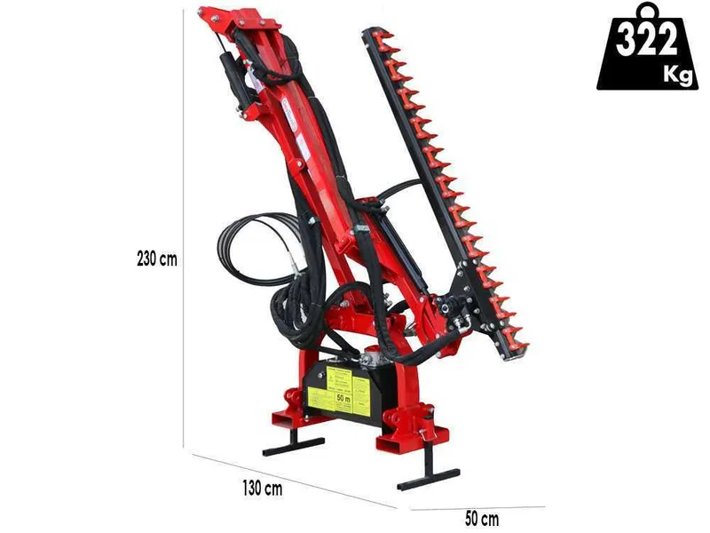 GeoTech Pro THT 175 - Taille-haie pour tracteur avec déplacement latéral