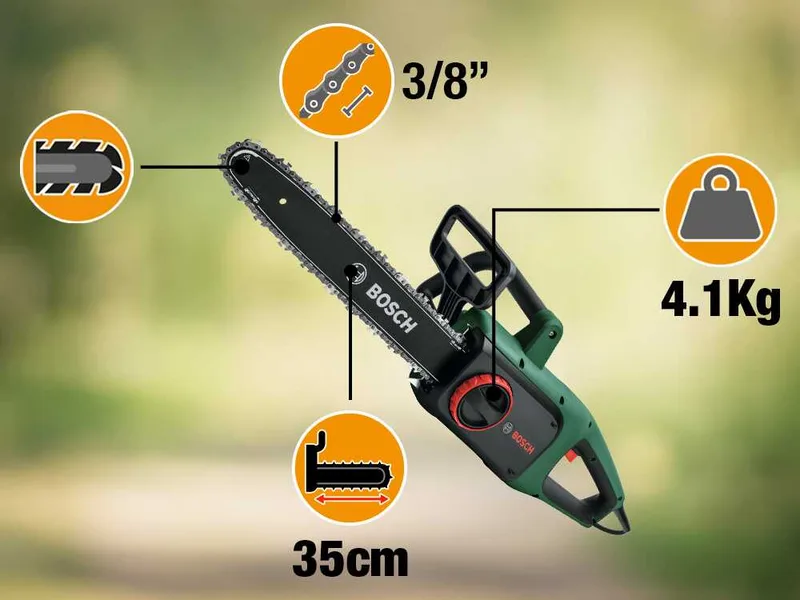 Bosch Universal Chain 35 - Tronçonneuse électrique 1800 W - Guide de 35 cm