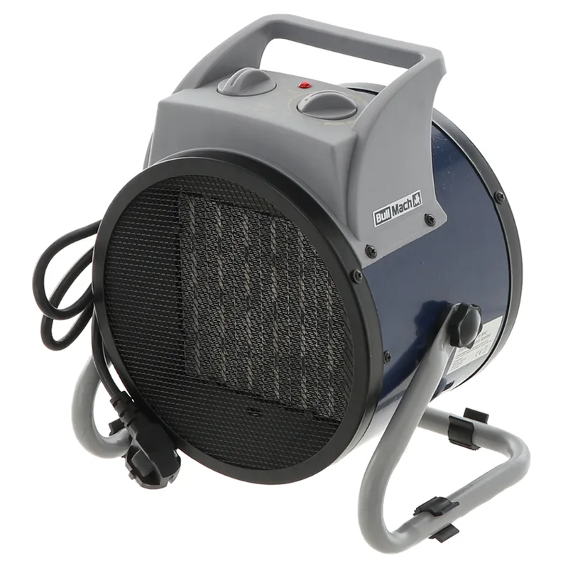 BullMach BM-EFH 2RC - Générateur d'air chaud électrique - élément chauffant en céramique - 2kW