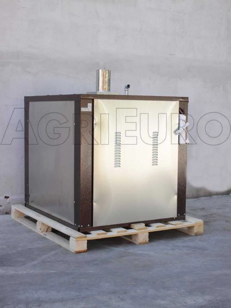 AgriEuro Maximus 100 Deluxe INC - Four à bois en acier encastrable - Cuivre émaillé - Inox