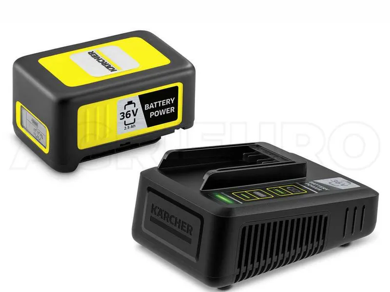 Starter Kit Chargeur et batterie Karcher de 36 V 2,5 Ah