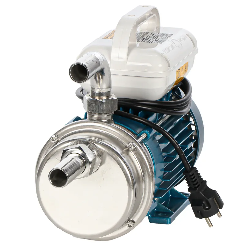Tellarini ALM 25 - Pompe électrique de transfert pour huile en acier inox - Raccords INOX droits + courbés - Choisissez vos raccords