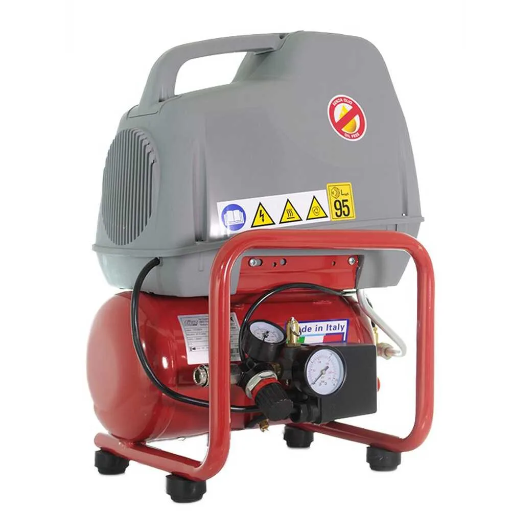 FIAC AIR 6/F-201 - Compresseur d'air électrique portatif Monophasé, Oil-less - Moteur 1.5 CV - 6 L